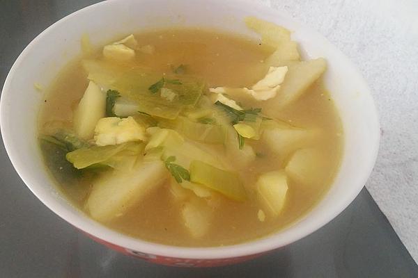 Potato and Leek Soup with Gorgonzola