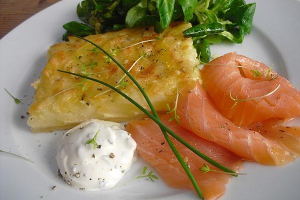 Potato Cake with Smoked Salmon