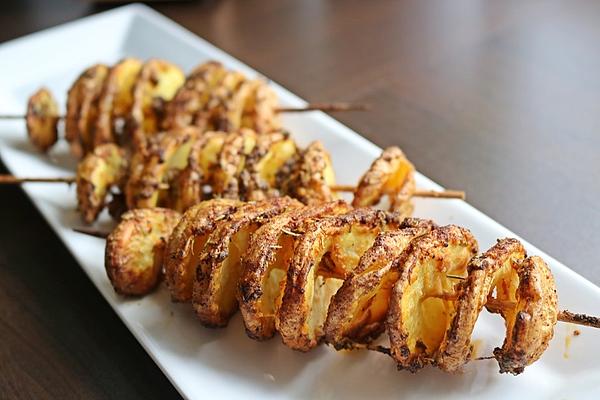 Potato Spirals on Skewer