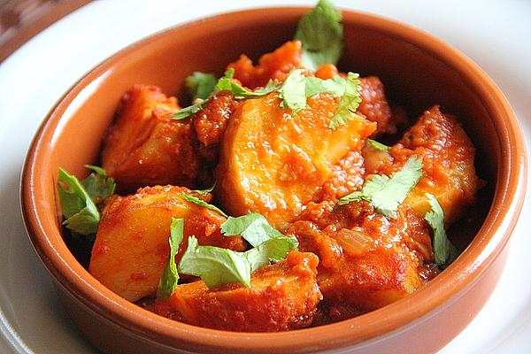 Potato Tapa with Hot Sauce