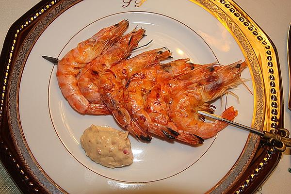 Prawn Skewers with Dips