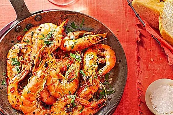 Prawns with Garlic, Oil and Chili Sauce