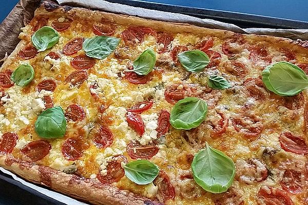 Puff Pastry Tart with Three Kinds Of Cheese