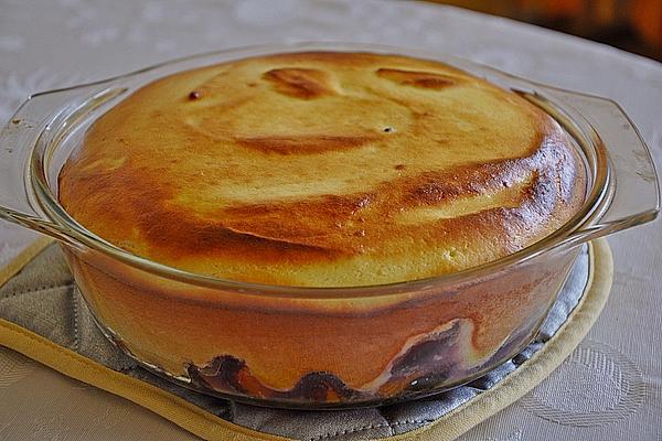 Quark Soufflée with Plums