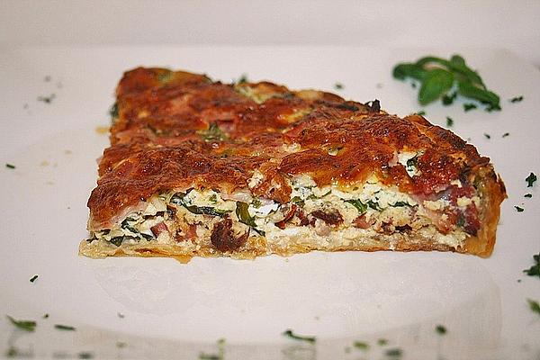 Quiche with Rocket and Goat Cheese