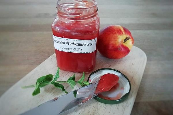 Quick Nectarine Jam with Mint
