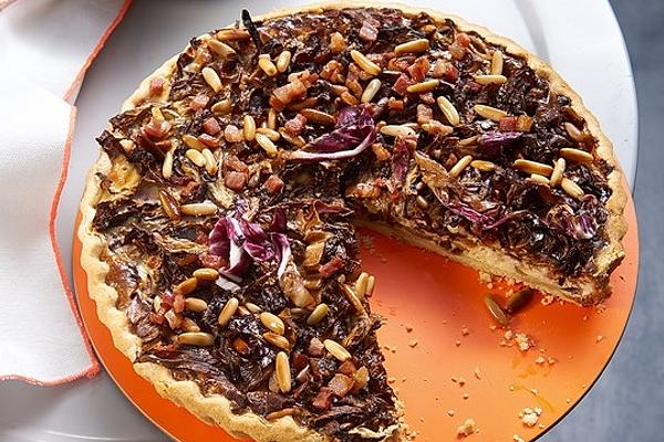Radicchio and Bacon Quiche