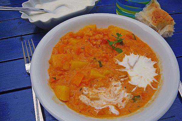 Red Lentil Soup with Yogurt