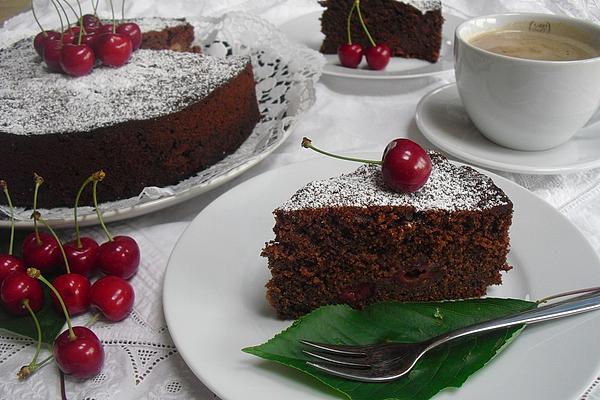 Red Wine Cake with Cherries