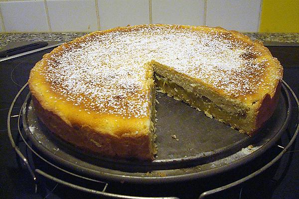 Rhubarb Tart with Quark – Creme Fraiche – Topping