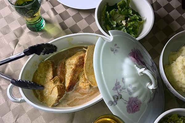 Roast Turkey in Ginger and Garlic Sauce in Pressure Cooker