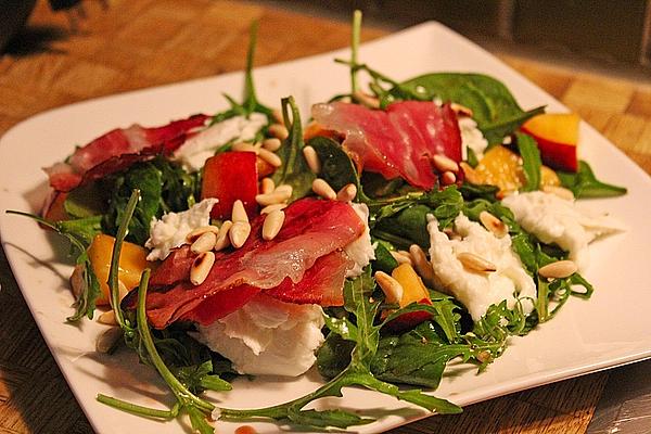 Rocket and Nectarine Salad with Mozzarella