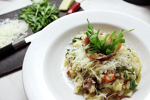 Rocket Risotto with Ham