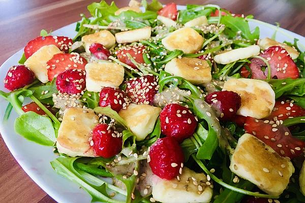 Rocket Salad with Halloumi