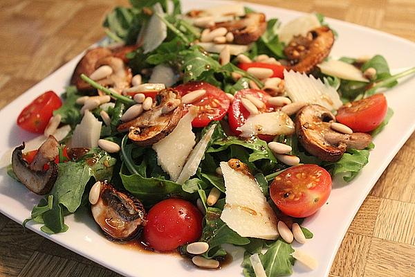 Rocket with Parmesan and Honey Mustard Dressing