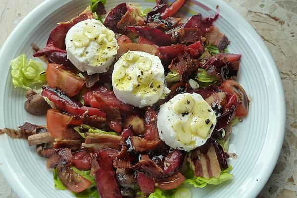 Salad with Marinated Goat Cheese and Plums