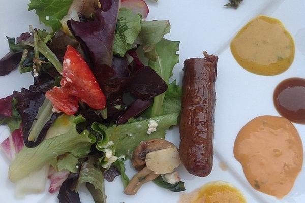 Salad with Raspberry Honey Mustard Vinaigrette