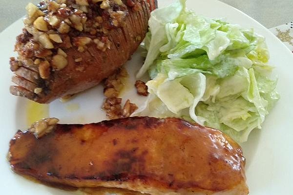 Salmon Fillet with Honey Mustard Glaze