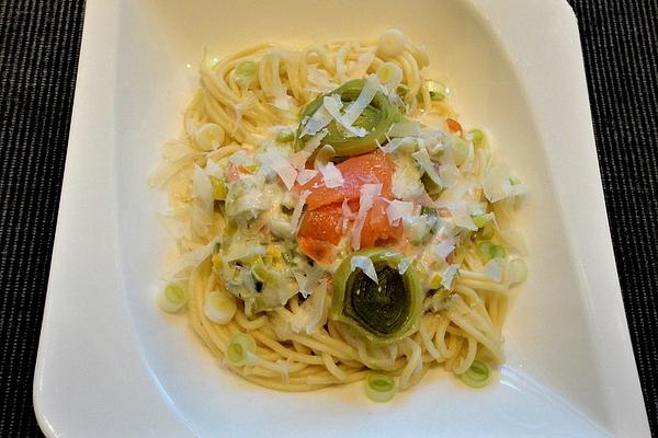 Salmon Noodles with Parmesan