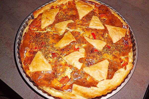Salmon Puff Pastry Quiche with Paprika