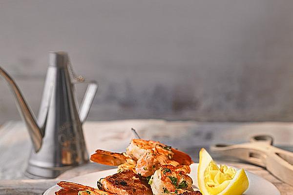 Scampi – Salmon Skewer
