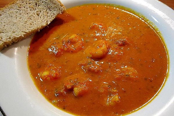 Scampis in Coconut Milk – Tomato Soup
