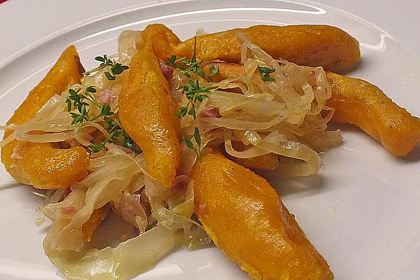 Schupfnoodeln Made from Sweet Potatoes