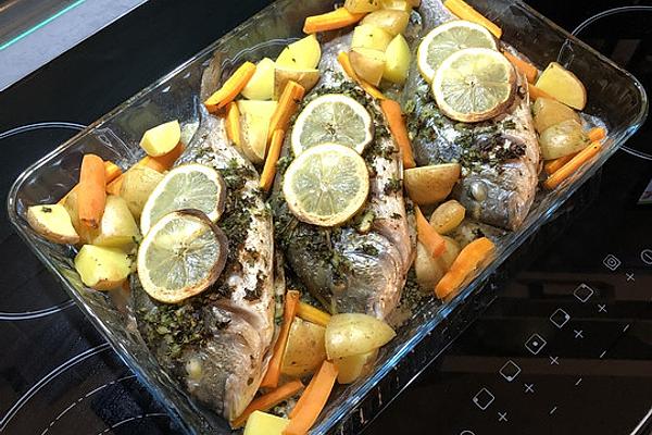 Sea Bream in Oven