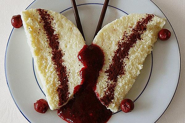 Semolina Pudding on Berry Mirror