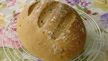 Okara Wheat Bread with Sunflower Seeds