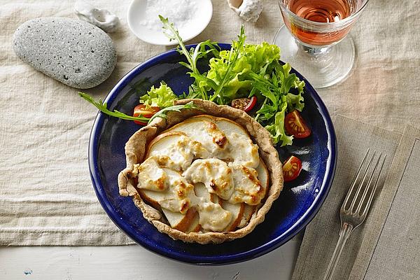 Small Pear and Goat Cheese Tarts with Walnuts