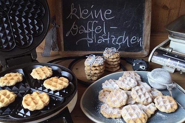 Small Waffle Cookies from Waffle Iron