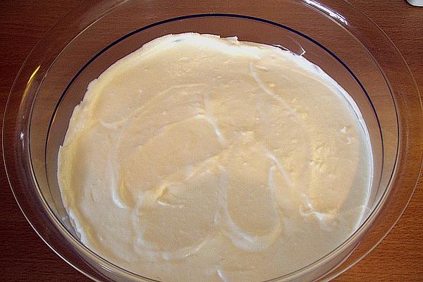 Sour Cream with Raspberry Puree