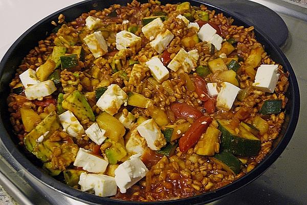 Spelled Zucchini Pan