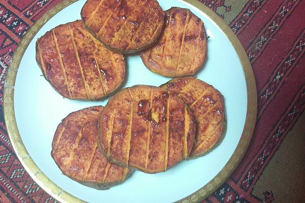 Spicy Sweet Potato Slices from Grill