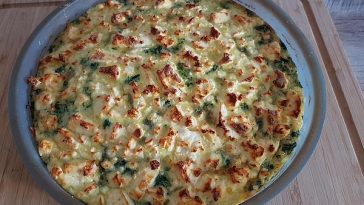 Low Carb Spinach and Salmon Omelette
