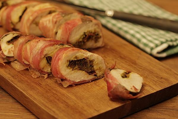 Stuffed Chicken Breast Wrapped in Ham