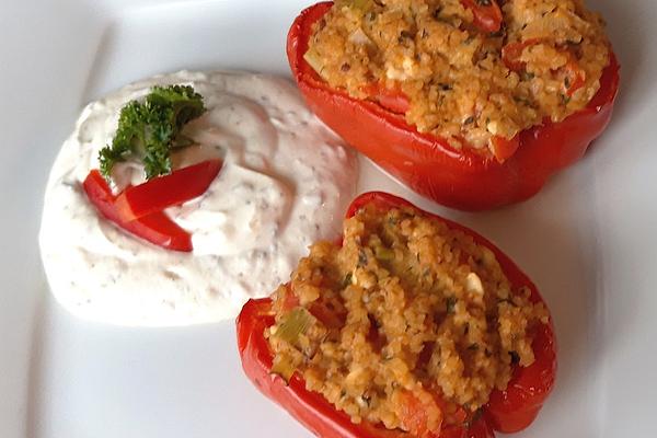 Stuffed Peppers with Bulgur and Feta
