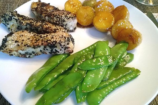Sugar Snap Peas in Sesame Oil