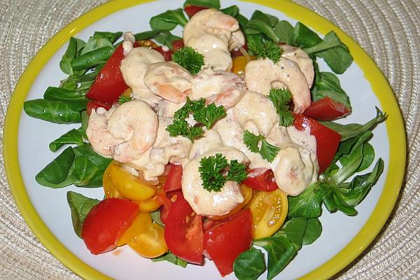 Summer Tomato Salad with Prawns
