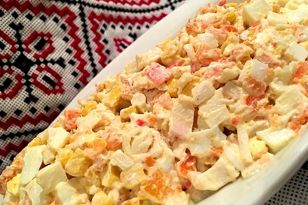 Surimi Salad with Carrots and Corn