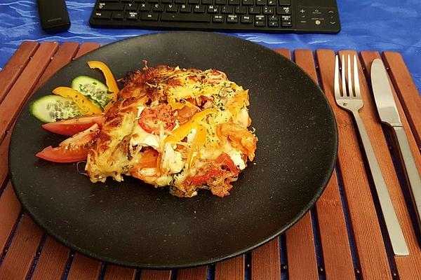 Sweet Potato and Minced Meat Casserole with Feta