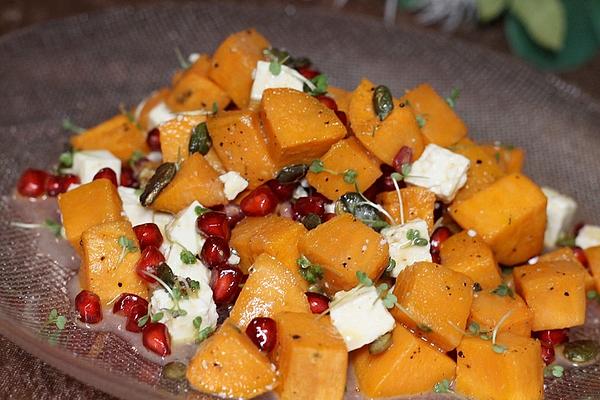 Sweet Potato Salad with Feta and Pomegranate