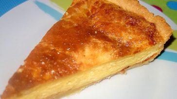 Swiss Cheese Flan with Peas