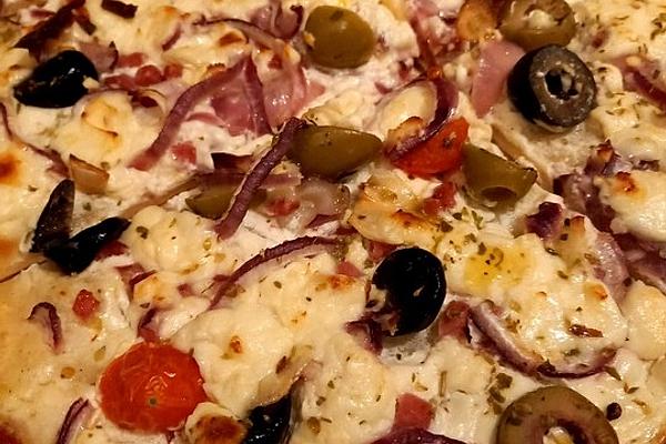 Tarte Flambée Greek Style