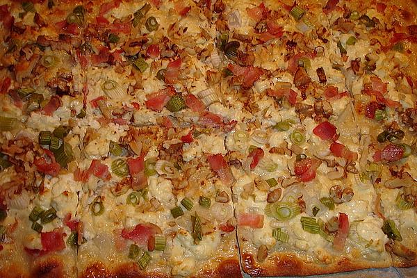 Tarte Flambée with Feta, Walnuts and Honey