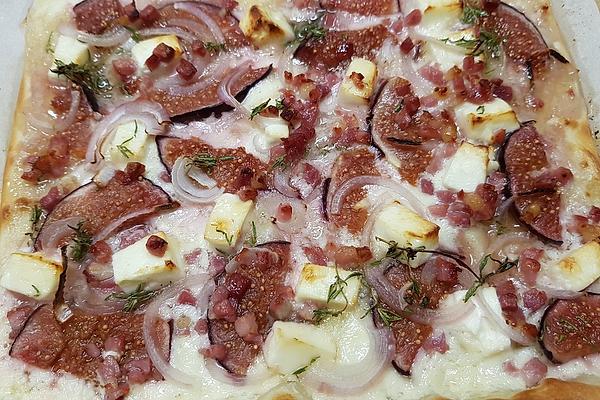 Tarte Flambée with Figs, Feta and Thyme Honey