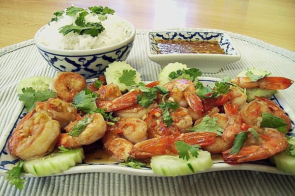 Thai – Prawns with Lime – Garlic – Chilli – Coriander – Vinaigrette