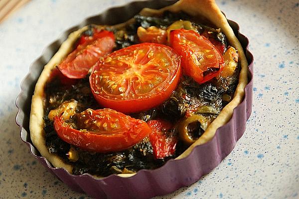 Tofu – Spinach – Olive – Quiche