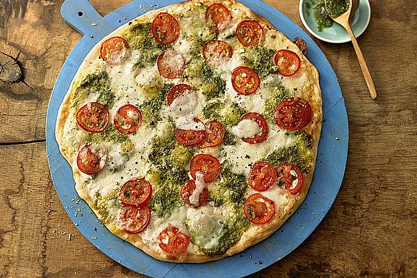 Tomato and Mozzarella Tarte Flambée